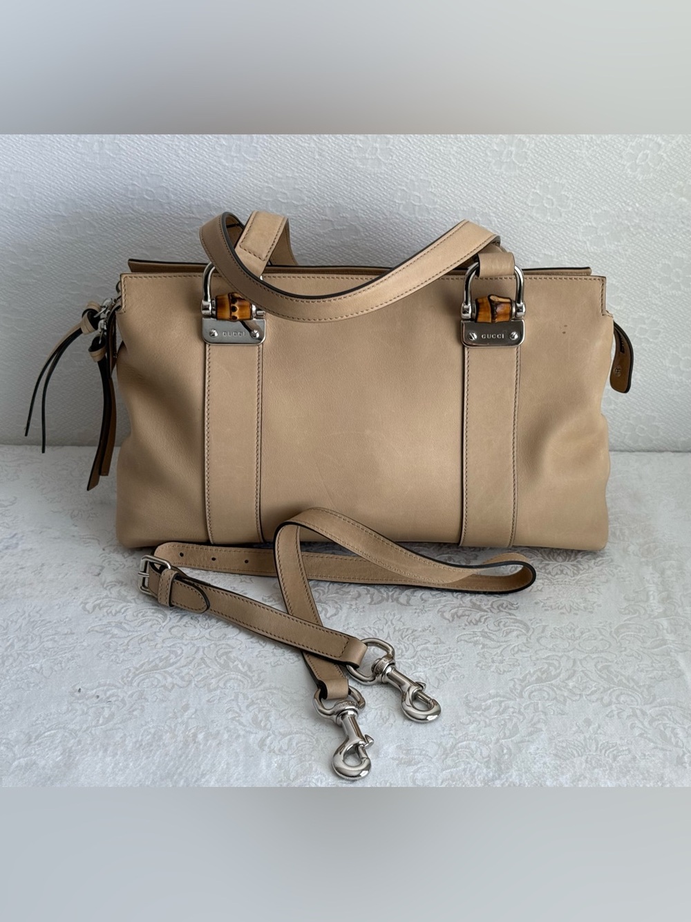 Authentic Gucci Bamboo Bar Satchel/shoulder bag